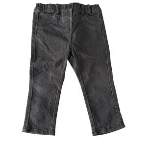 Kiabi Dark Gray Polka Dot Pants - 18 Months - EUC